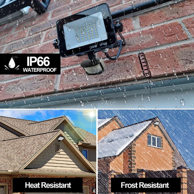 30 Watts 3000lm Outdoor Security Flood Lights with Sensor And DIM IP66